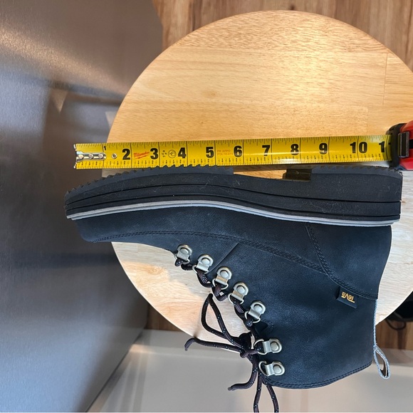 Teva Black Ankle Boots with Brown Accents - Picture 8 of 8